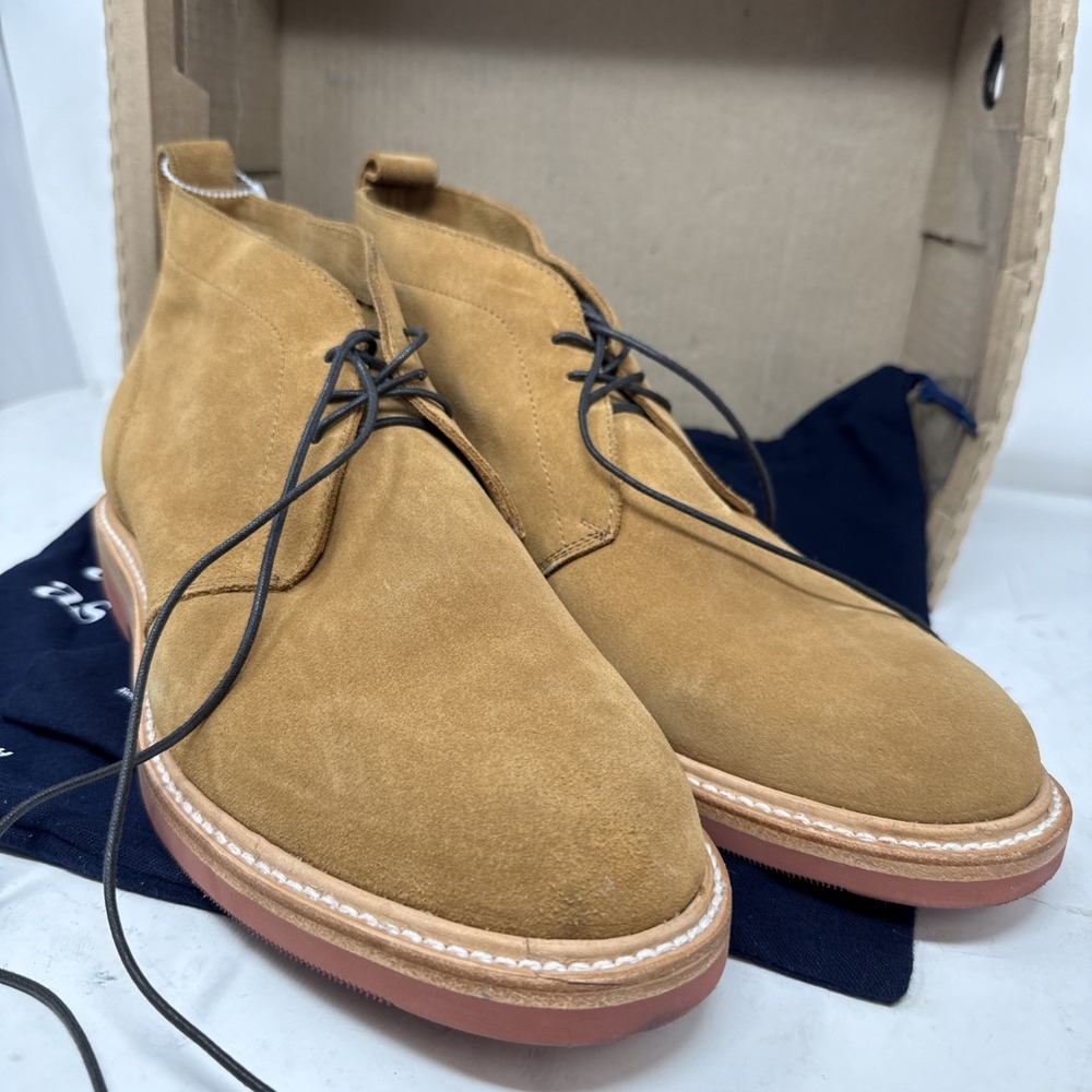 Mens 12 Taylor Stitch Unlined Chukka Boot Butterscotch Ankle Vibram Leather